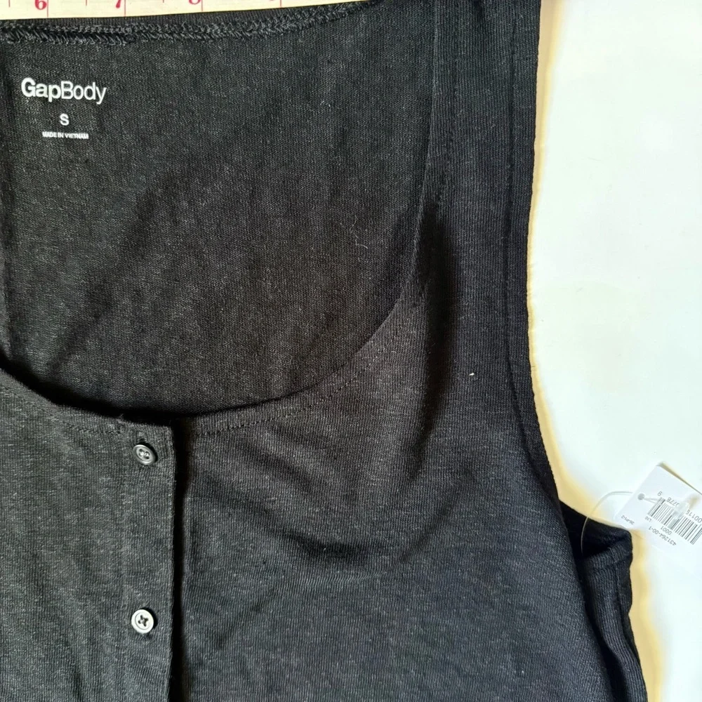 GapBody Linen-Blend Loungewear Tank & Shorts Set Black Small NWT - Picture 5 of 5
